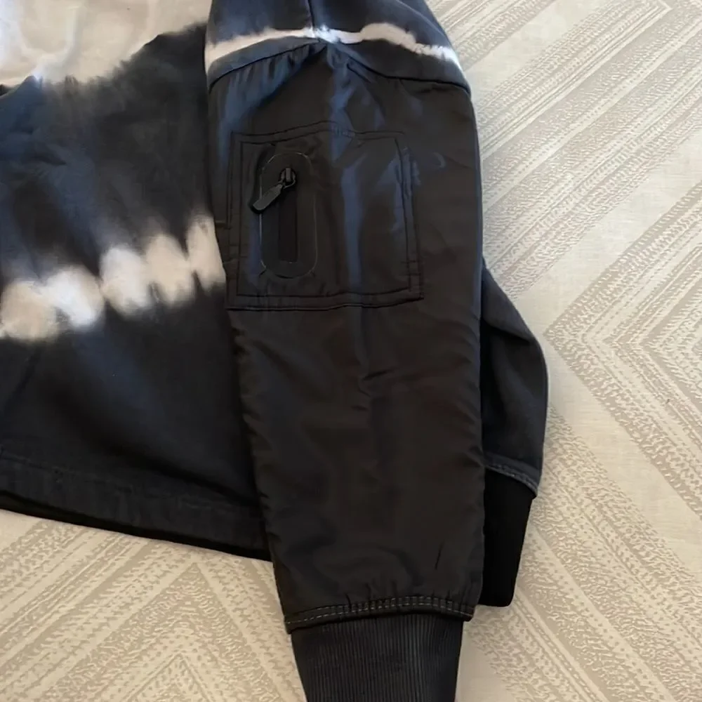 Zara Girls Black & White Tie Dye Sweatshirt
